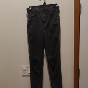 Arizona Jean Company Black High Rise Women Jeans Paper Bag Top
